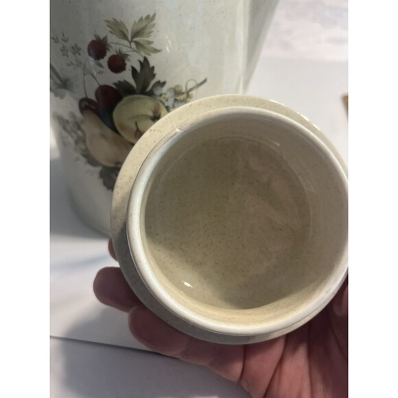 Royal Doulton Cornwall Apples Pears Coffee Pot Creamer Sugar Bowl Lid England - Picture 15 of 16